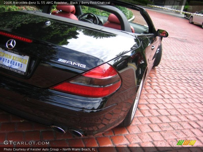 Black / Berry Red/Charcoal 2006 Mercedes-Benz SL 55 AMG Roadster
