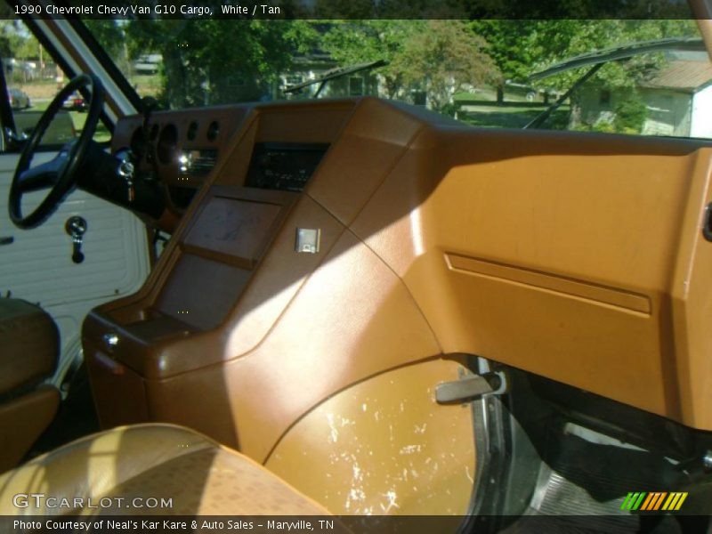 White / Tan 1990 Chevrolet Chevy Van G10 Cargo