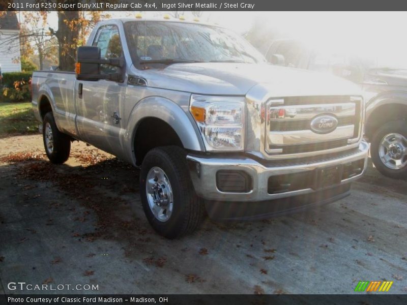Ingot Silver Metallic / Steel Gray 2011 Ford F250 Super Duty XLT Regular Cab 4x4