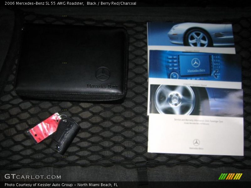 Black / Berry Red/Charcoal 2006 Mercedes-Benz SL 55 AMG Roadster