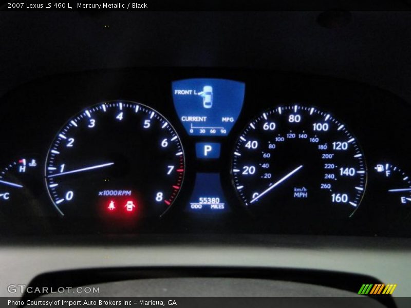 Mercury Metallic / Black 2007 Lexus LS 460 L