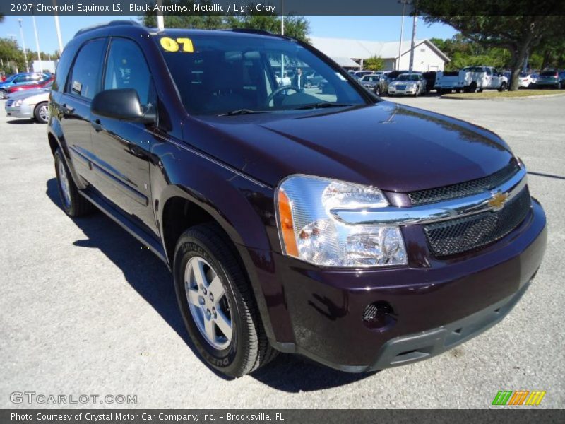 Black Amethyst Metallic / Light Gray 2007 Chevrolet Equinox LS