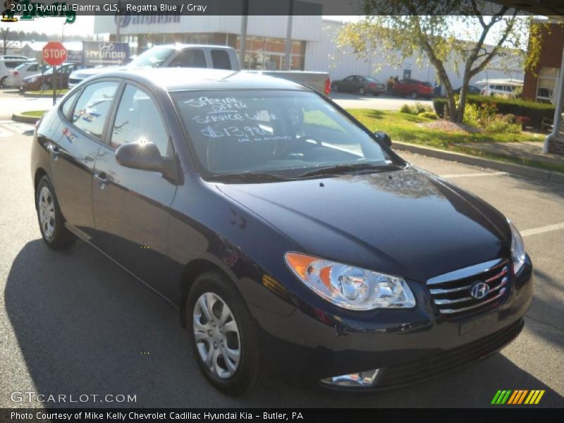 Regatta Blue / Gray 2010 Hyundai Elantra GLS