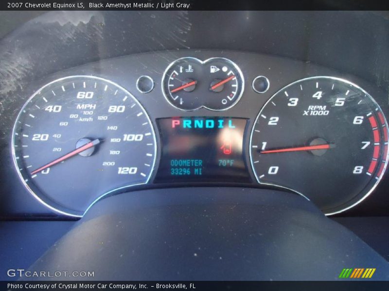 Black Amethyst Metallic / Light Gray 2007 Chevrolet Equinox LS