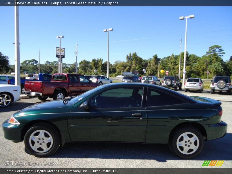 Forest Green Metallic / Graphite 2002 Chevrolet Cavalier LS Coupe