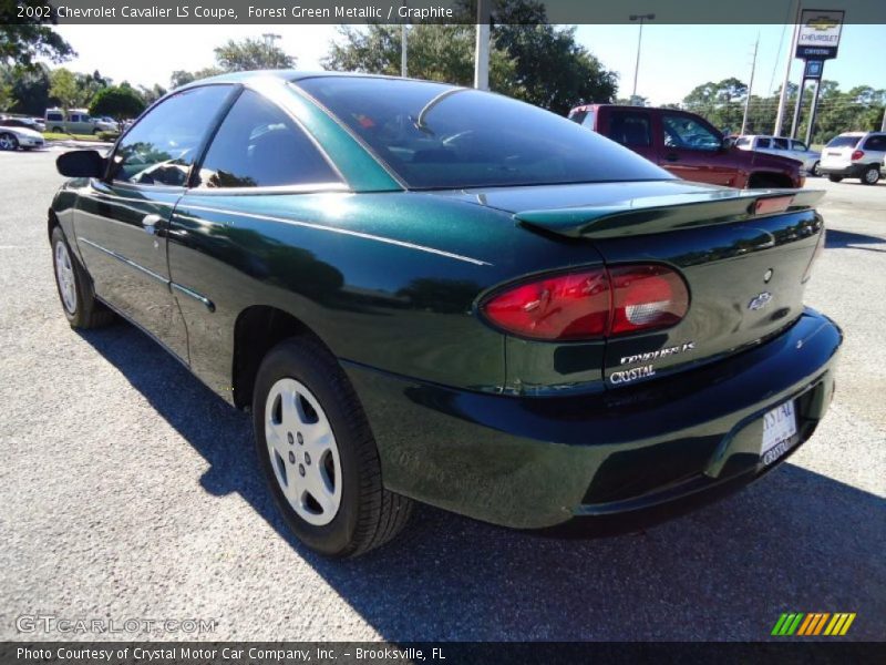 Forest Green Metallic / Graphite 2002 Chevrolet Cavalier LS Coupe