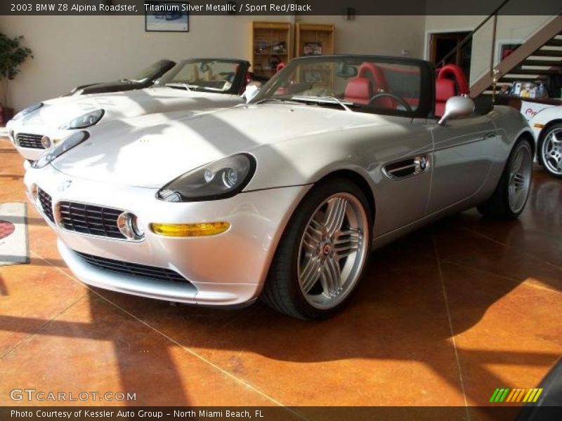 Titanium Silver Metallic / Sport Red/Black 2003 BMW Z8 Alpina Roadster