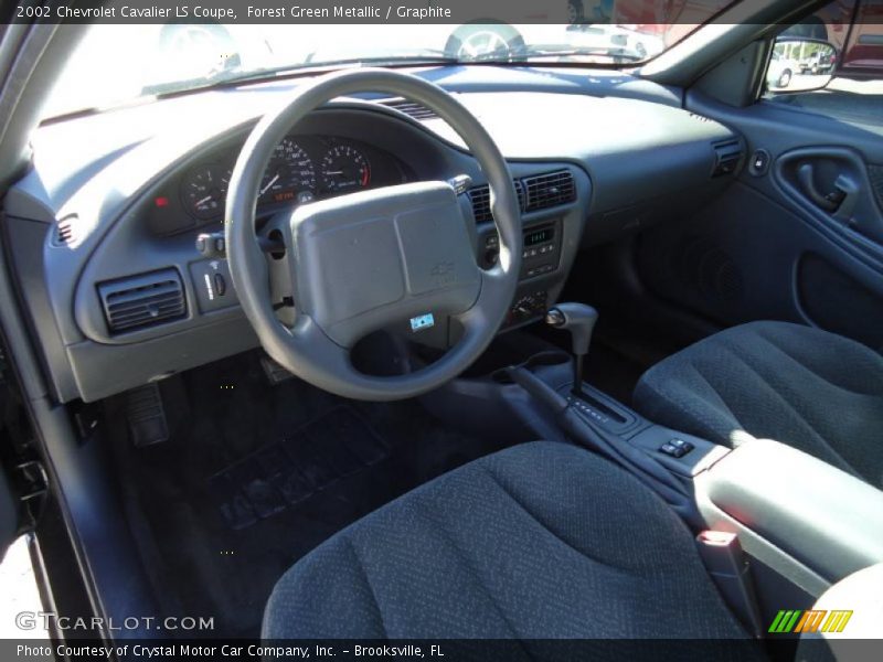 Forest Green Metallic / Graphite 2002 Chevrolet Cavalier LS Coupe