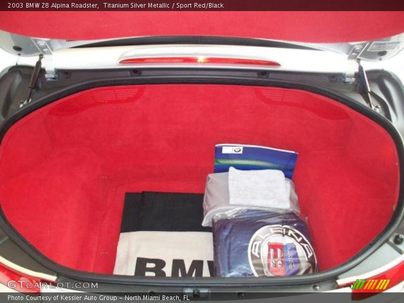 Titanium Silver Metallic / Sport Red/Black 2003 BMW Z8 Alpina Roadster