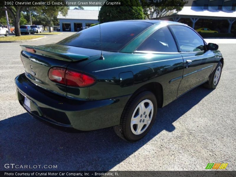 Forest Green Metallic / Graphite 2002 Chevrolet Cavalier LS Coupe
