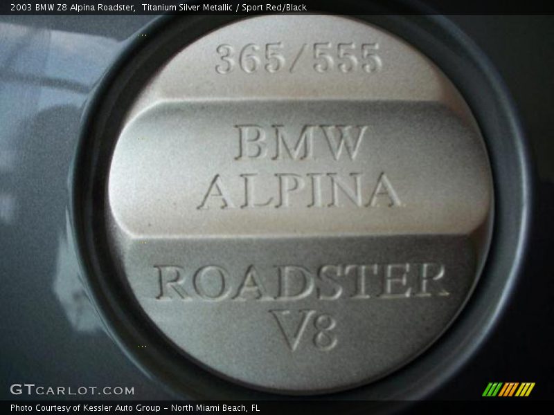 Titanium Silver Metallic / Sport Red/Black 2003 BMW Z8 Alpina Roadster