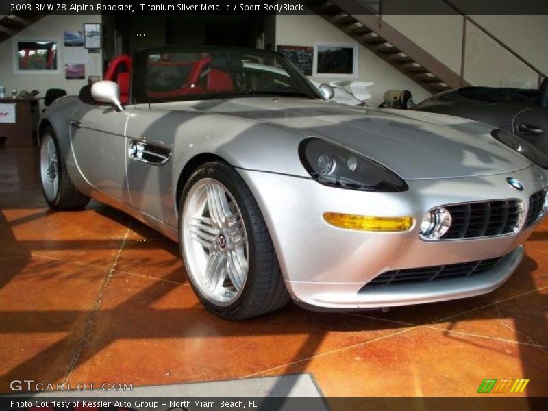 Titanium Silver Metallic / Sport Red/Black 2003 BMW Z8 Alpina Roadster