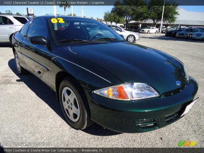 Forest Green Metallic / Graphite 2002 Chevrolet Cavalier LS Coupe
