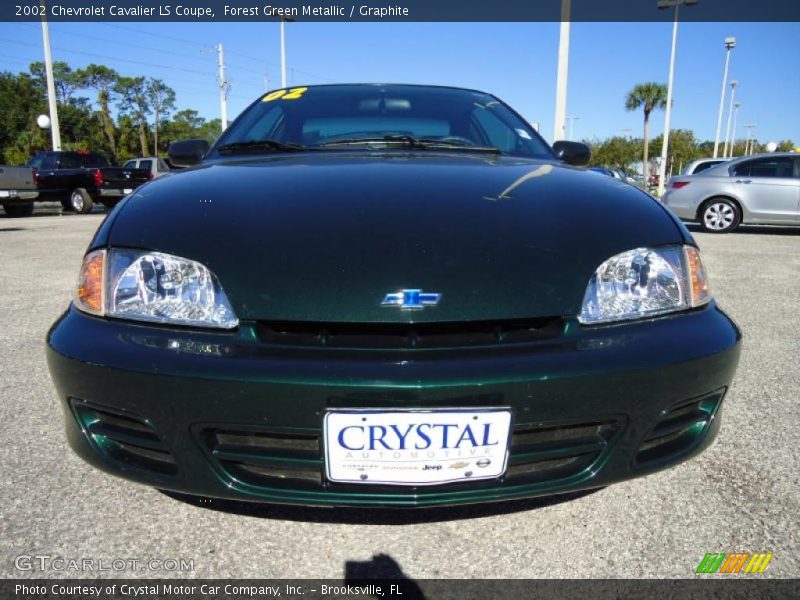 Forest Green Metallic / Graphite 2002 Chevrolet Cavalier LS Coupe