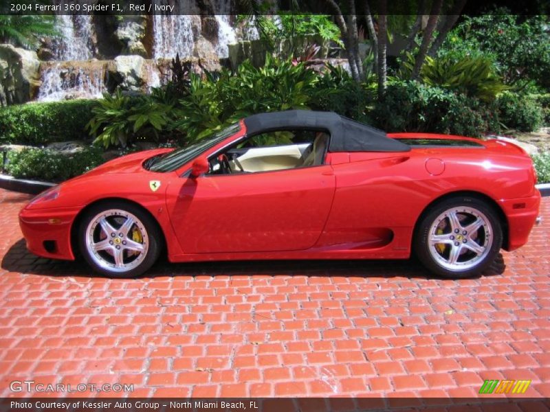 Red / Ivory 2004 Ferrari 360 Spider F1