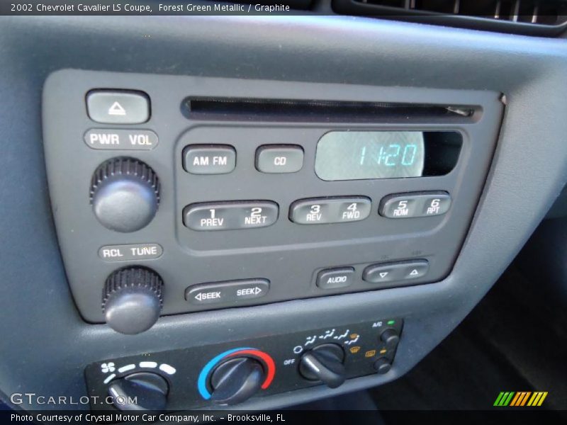 Controls of 2002 Cavalier LS Coupe
