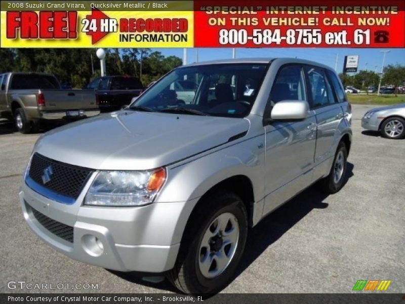 Quicksilver Metallic / Black 2008 Suzuki Grand Vitara