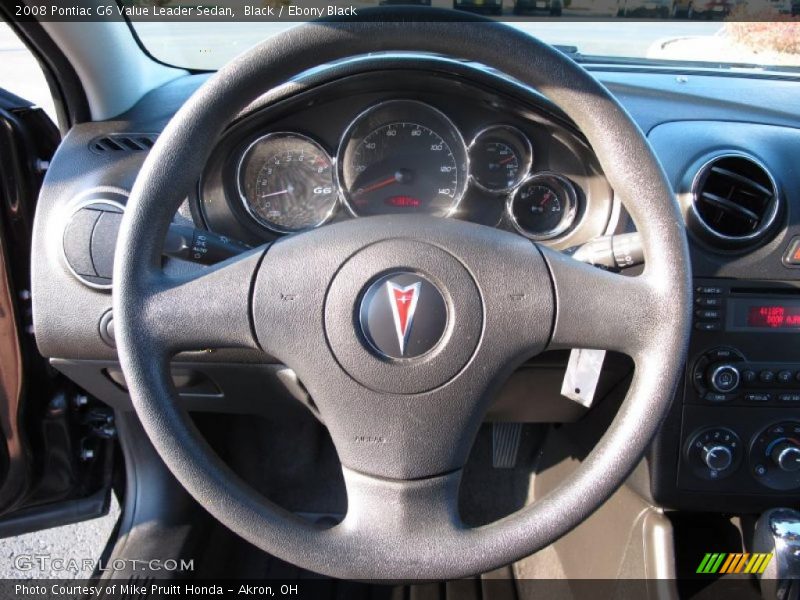 Black / Ebony Black 2008 Pontiac G6 Value Leader Sedan