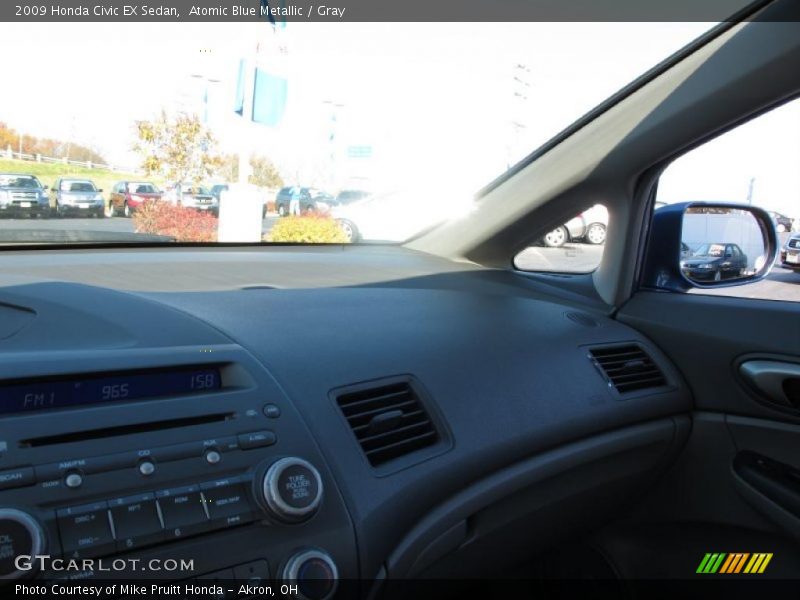 Atomic Blue Metallic / Gray 2009 Honda Civic EX Sedan