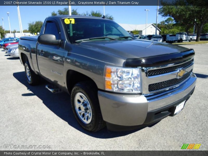 Graystone Metallic / Dark Titanium Gray 2007 Chevrolet Silverado 1500 LS Regular Cab
