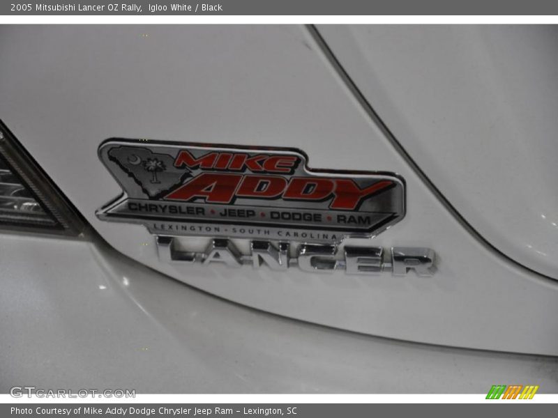 Igloo White / Black 2005 Mitsubishi Lancer OZ Rally