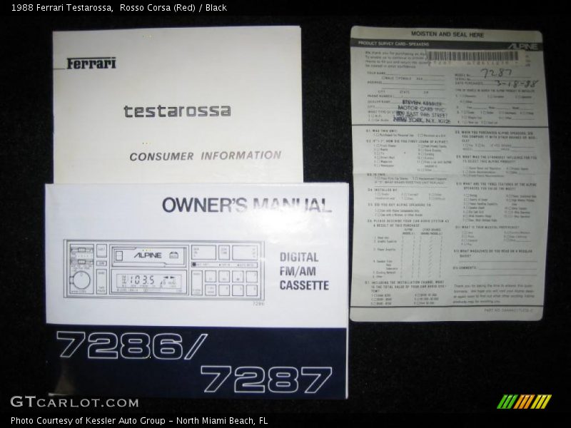 Books/Manuals of 1988 Testarossa 