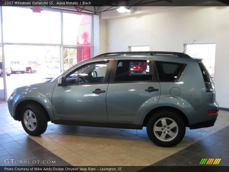 Aqua Metallic / Black 2007 Mitsubishi Outlander LS