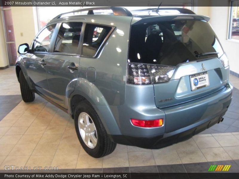 Aqua Metallic / Black 2007 Mitsubishi Outlander LS