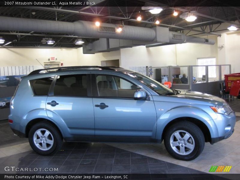 Aqua Metallic / Black 2007 Mitsubishi Outlander LS