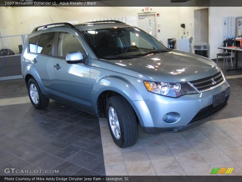 Aqua Metallic / Black 2007 Mitsubishi Outlander LS