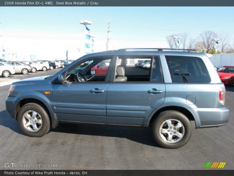 Steel Blue Metallic / Gray 2008 Honda Pilot EX-L 4WD