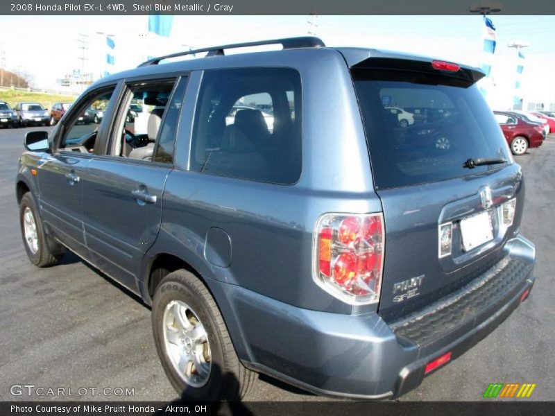 Steel Blue Metallic / Gray 2008 Honda Pilot EX-L 4WD