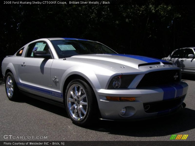 Brilliant Silver Metallic / Black 2008 Ford Mustang Shelby GT500KR Coupe