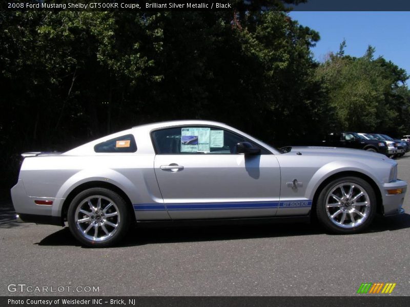Brilliant Silver Metallic / Black 2008 Ford Mustang Shelby GT500KR Coupe