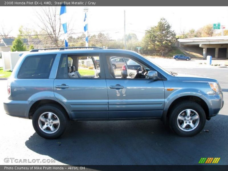 Steel Blue Metallic / Gray 2008 Honda Pilot EX-L 4WD