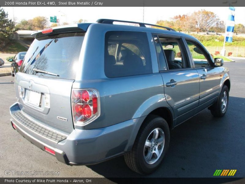 Steel Blue Metallic / Gray 2008 Honda Pilot EX-L 4WD