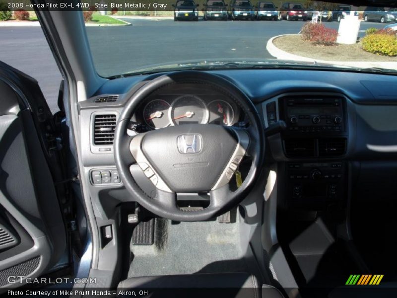 Steel Blue Metallic / Gray 2008 Honda Pilot EX-L 4WD