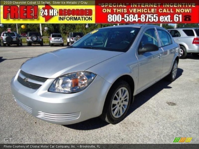 Silver Ice Metallic / Gray 2010 Chevrolet Cobalt LS Sedan