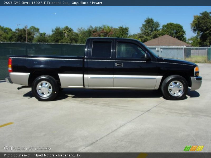 Onyx Black / Pewter 2003 GMC Sierra 1500 SLE Extended Cab