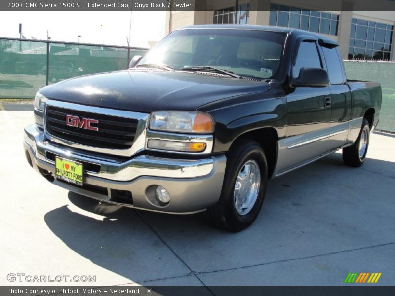 Onyx Black / Pewter 2003 GMC Sierra 1500 SLE Extended Cab