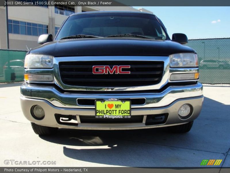 Onyx Black / Pewter 2003 GMC Sierra 1500 SLE Extended Cab