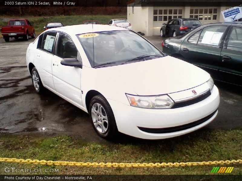 White / Gray 2003 Saturn ION 2 Sedan