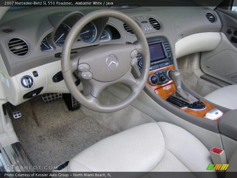 Alabaster White / Java 2007 Mercedes-Benz SL 550 Roadster