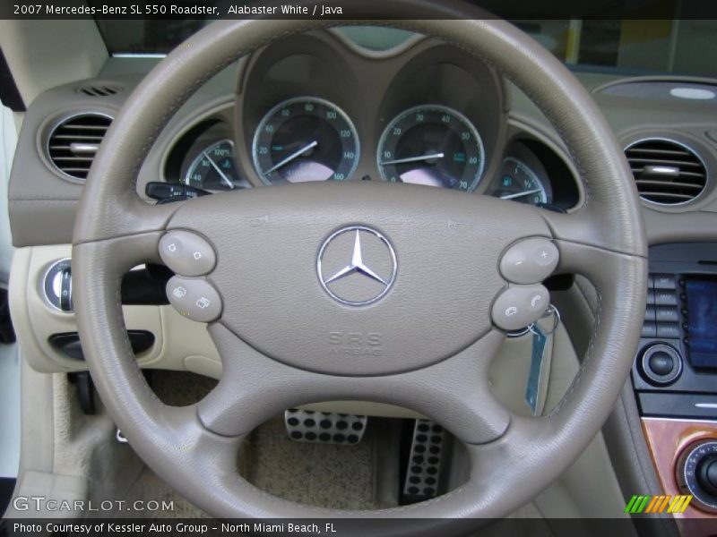 Alabaster White / Java 2007 Mercedes-Benz SL 550 Roadster