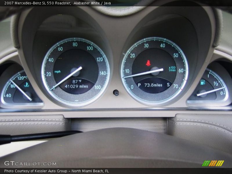 Alabaster White / Java 2007 Mercedes-Benz SL 550 Roadster