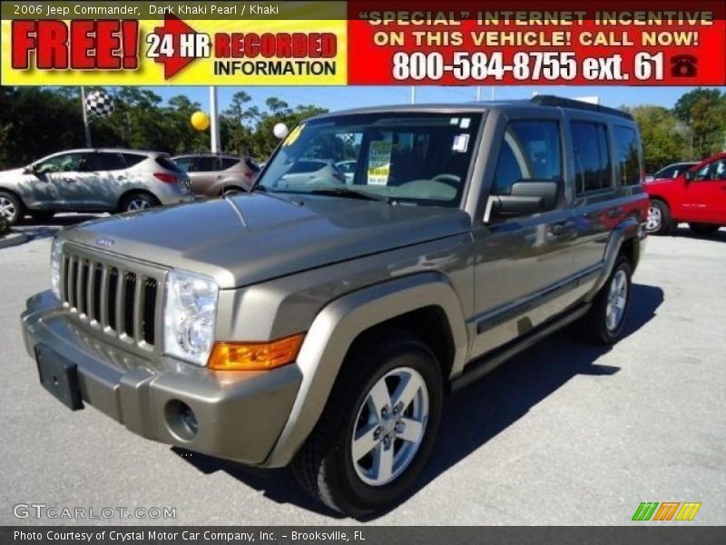 Dark Khaki Pearl / Khaki 2006 Jeep Commander