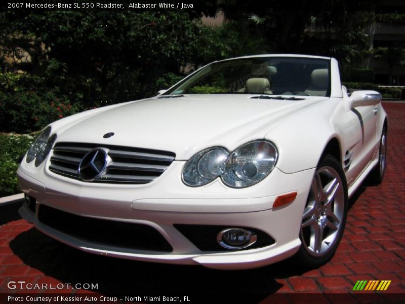 Alabaster White / Java 2007 Mercedes-Benz SL 550 Roadster