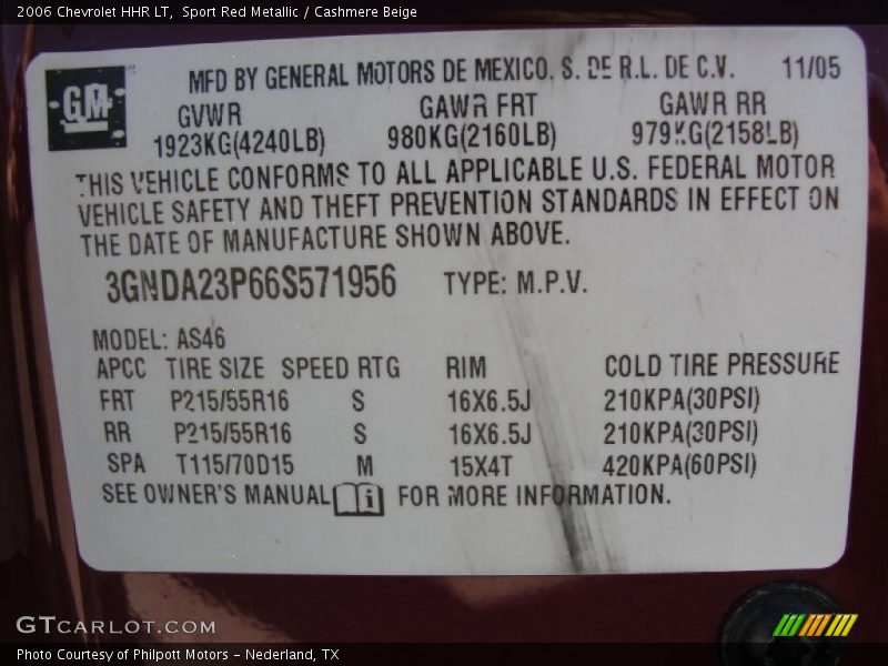 Sport Red Metallic / Cashmere Beige 2006 Chevrolet HHR LT
