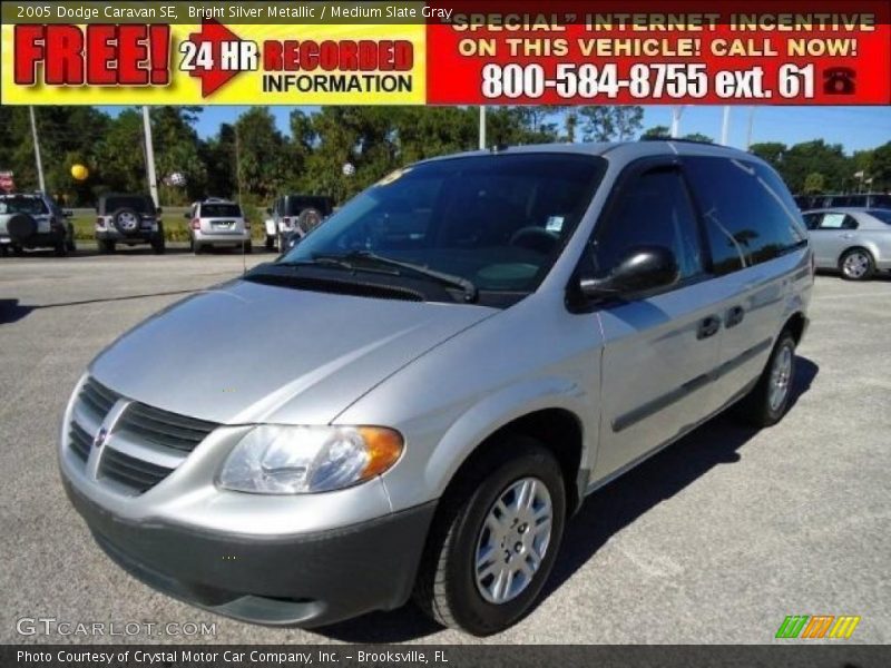Bright Silver Metallic / Medium Slate Gray 2005 Dodge Caravan SE