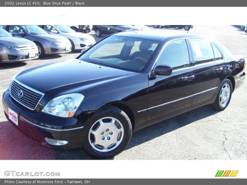 Blue Onyx Pearl / Black 2002 Lexus LS 430